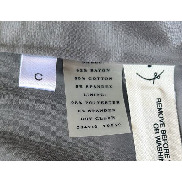 Anne Taylor Pencil Skirt 6 Gray Satin Elegant Evening Bow Sash Event Holiday NEW - Picture 10 of 10